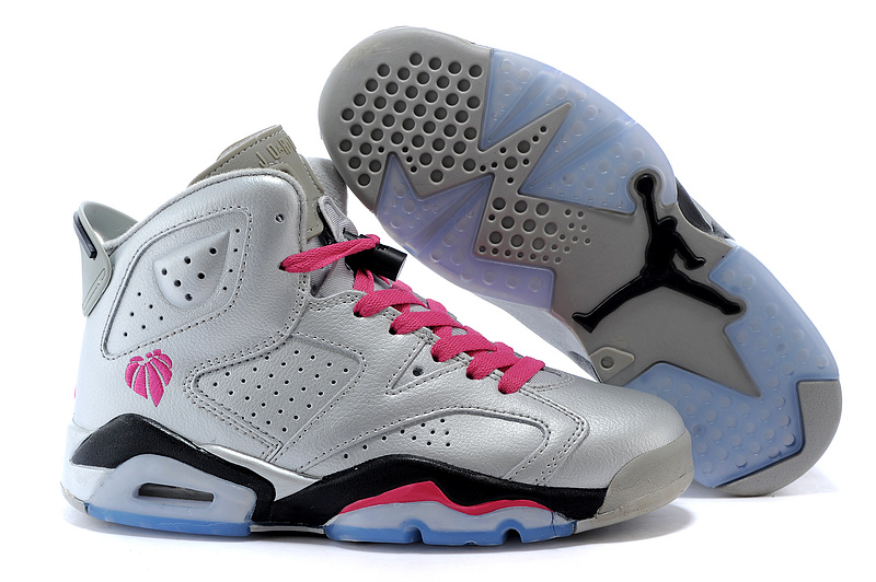 basket jordan femme grise et rose