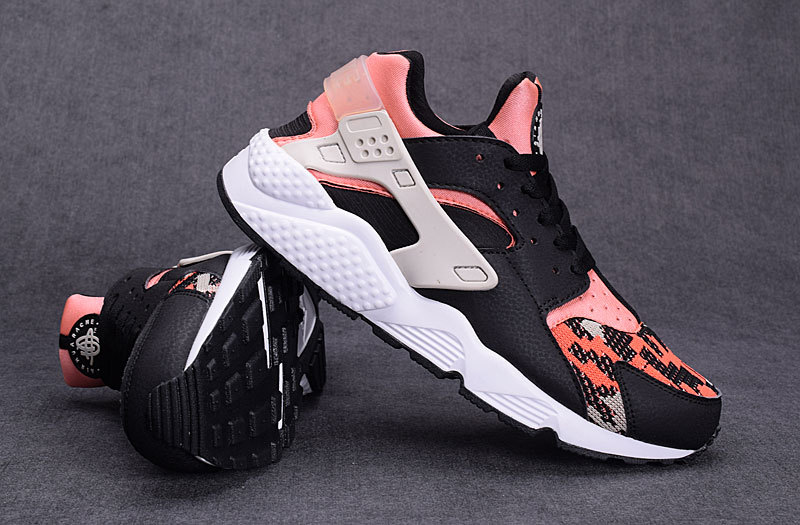 nike huarache rose et noir